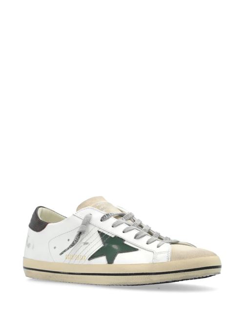 White/forest green/taupe sneakers Golden Goose | GMF00101F00622282719